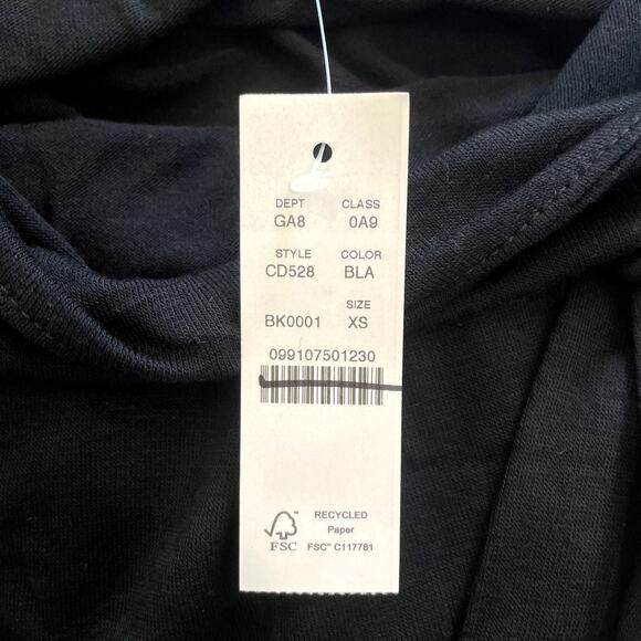 J.Crew Collection Sheer Wool Blend Long Sleeve Layering Tee Shirt CD528 Black XS - Picture 12 of 14